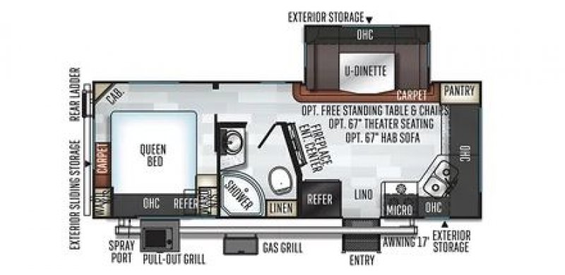 2019 FOREST RIVER FLAGSTAFF 2502S Floorplan