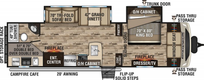 2020 KZ-RV SPORT-TRECK 312VBH Floorplan