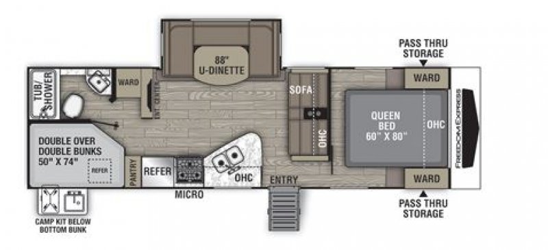 2020 COACHMEN FREEDOM EXPRESS 275BH Floorplan