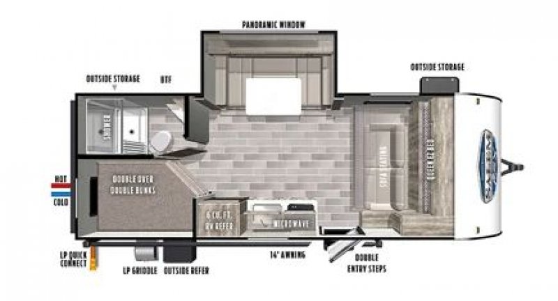 2020 FOREST RIVER SALEM 178BHSK FSX Floorplan