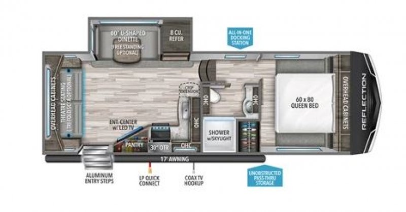 2020 GRAND DESIGN REFLECTION 150 230RL Floorplan