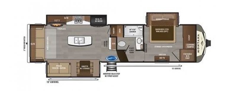 2020 KEYSTONE RV MONTANA 3120RL Floorplan