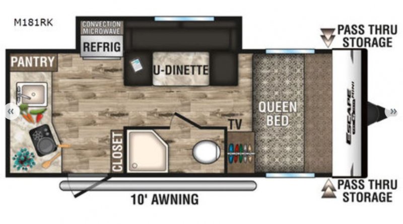 2020 KZ-RV ESCAPE MINI M181RK Floorplan