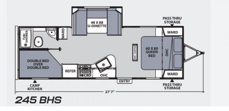 2021 COACHMEN APEX 245BHS Floorplan