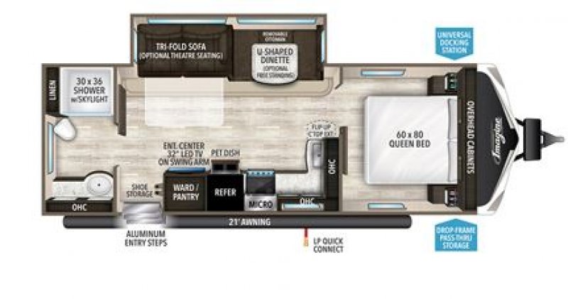 2021 GRAND DESIGN IMAGINE 2600RB Floorplan
