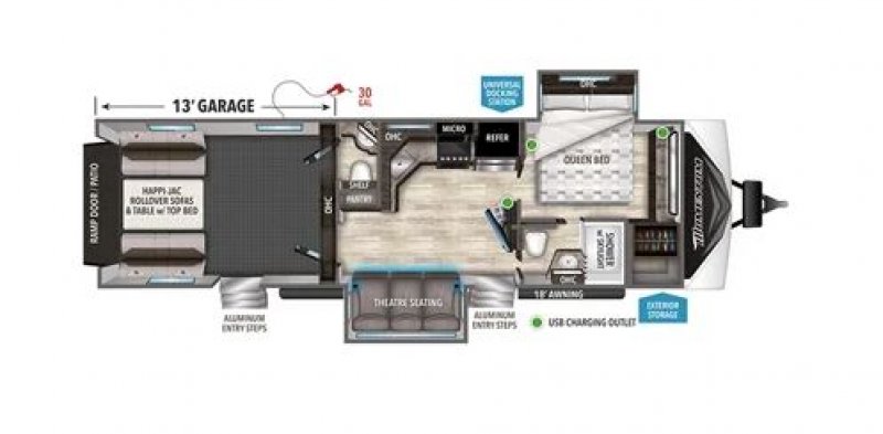 2021 GRAND DESIGN MOMENTUM G-CLASS 31G Floorplan