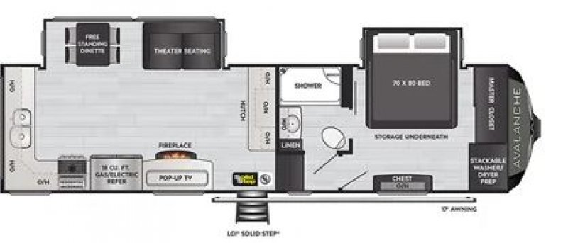 2021 KEYSTONE RV AVALANCHE 295RK Floorplan