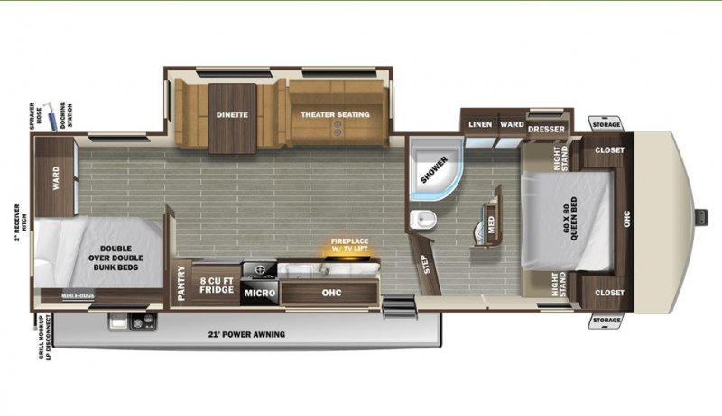 2021 STARCRAFT TELLURIDE 297BHS Floorplan