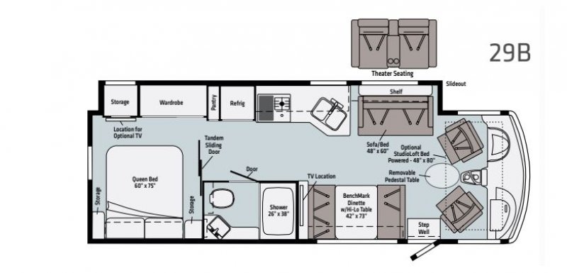 2021 WINNEBAGO ADVENTURER 29B Floorplan