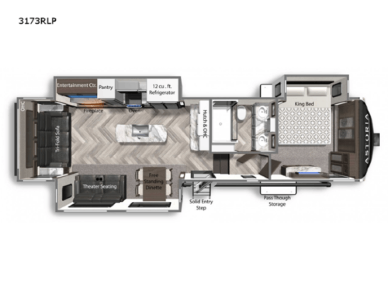 2022 DUTCHMAN ASTORIA 3173RL Floorplan