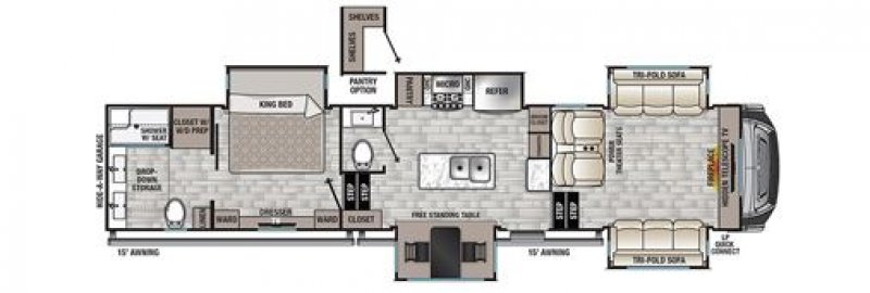 2022 FOREST RIVER CEDAR CREEK 371FL Floorplan