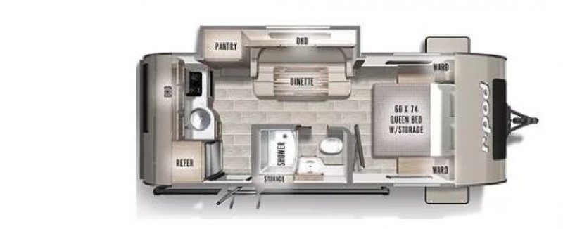 2022 FOREST RIVER R-POD 195 Floorplan