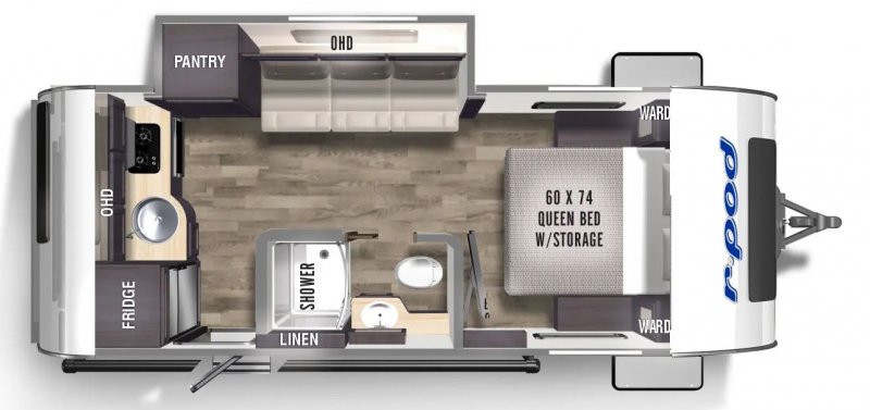 2022 FOREST RIVER R-POD 196 Floorplan