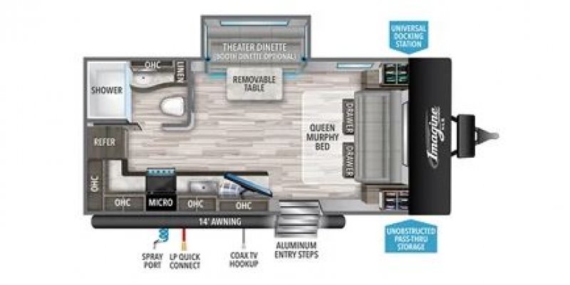 2022 GRAND DESIGN IMAGINE 17MKE Floorplan