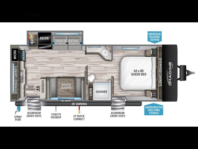 2022 GRAND DESIGN IMAGINE 23LDE Floorplan