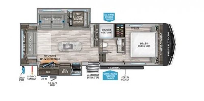 2022 GRAND DESIGN REFLECTION 28RS Floorplan