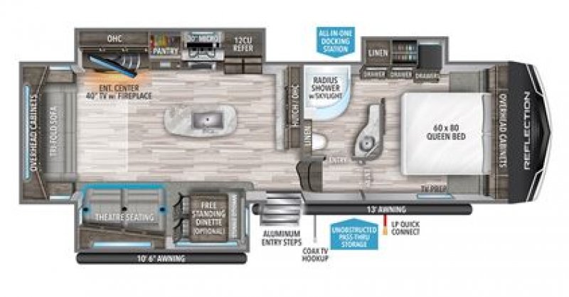 2022 GRAND DESIGN REFLECTION 303RLS Floorplan