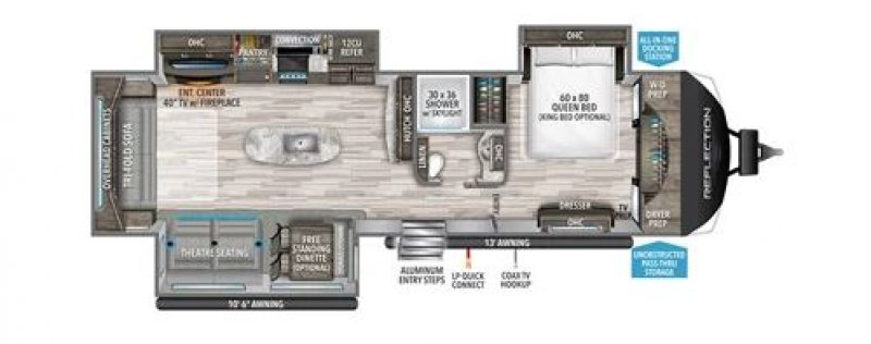 2022 GRAND DESIGN REFLECTION 315RLTS Floorplan