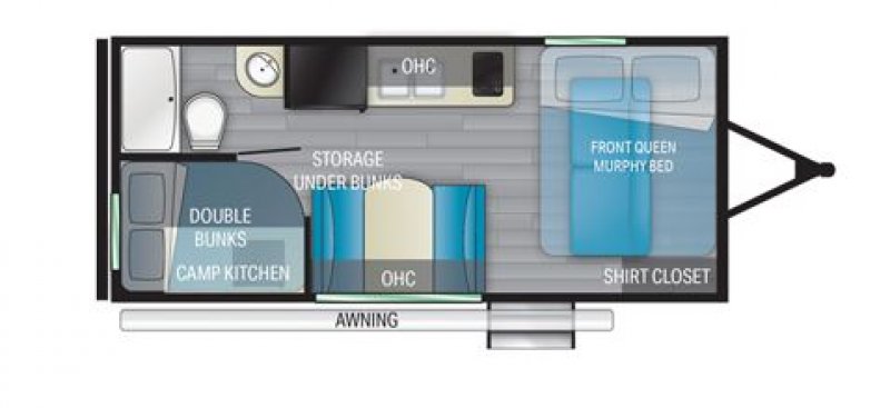 2022 HEARTLAND PIONEER 170BH Floorplan