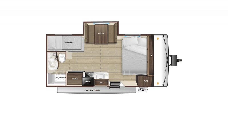2022 HIGHLAND RIDGE OPEN RANGE 180BHS Floorplan