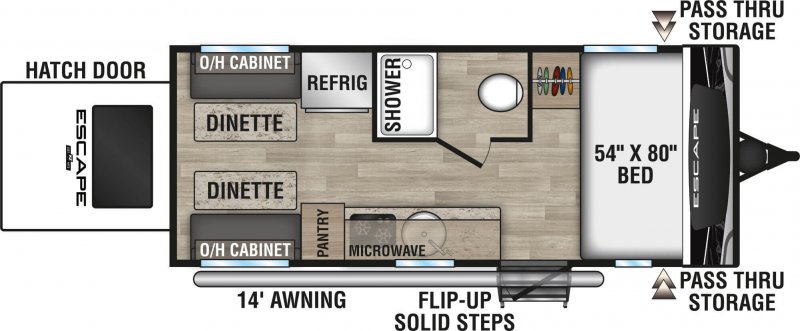 2023 KZ-RV ESCAPE E17 HATCH Floorplan