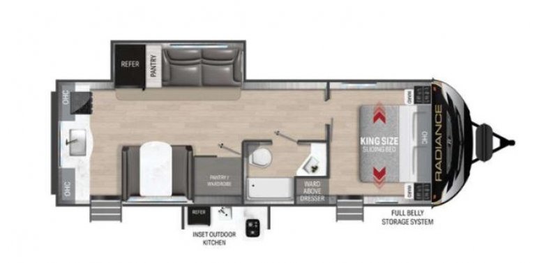 2023 CRUISER RV RADIANCE 27RK Floorplan