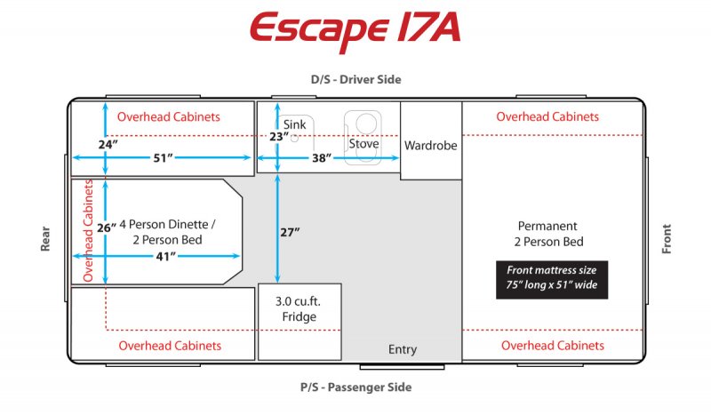 2023 ESCAPE ESCAPE 17A Floorplan