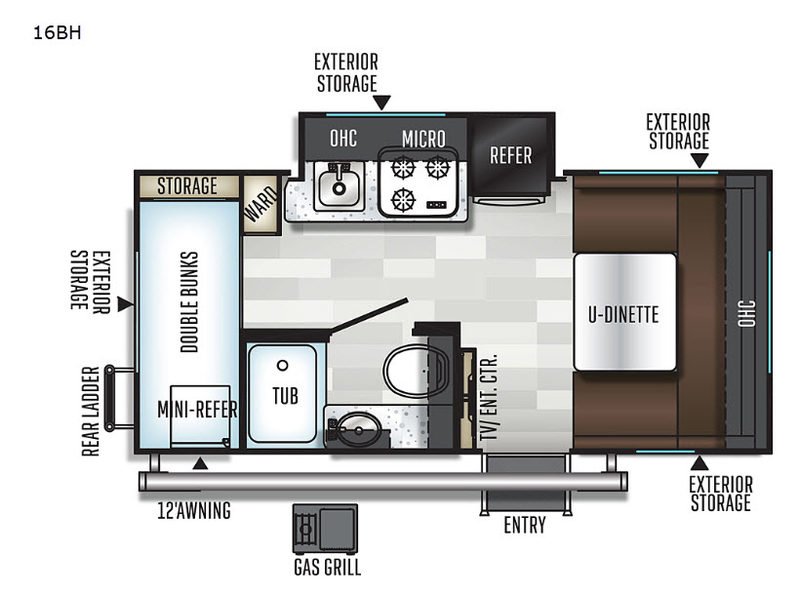 2023 FOREST RIVER E PRO 16BH Floorplan