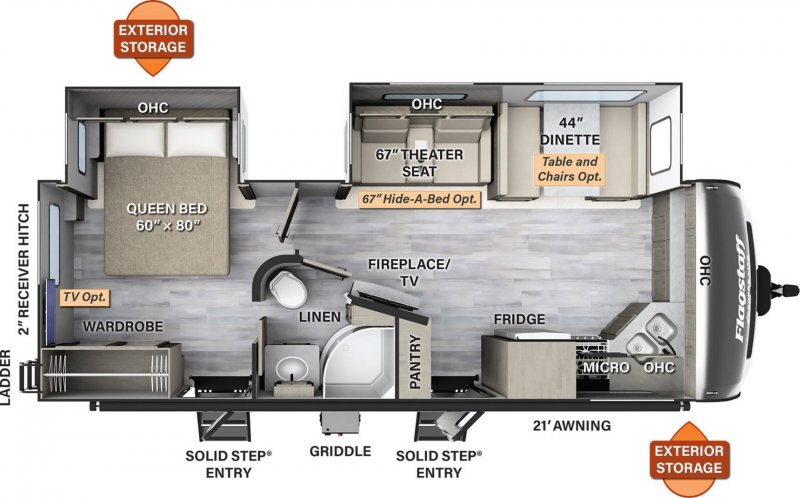 2023 FOREST RIVER FLAGSTAFF SL 26FKBS Floorplan