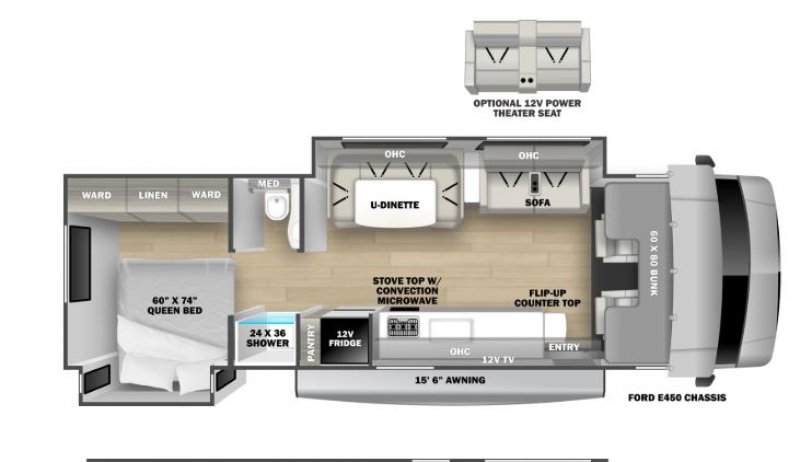 2023 FOREST RIVER SUNSEEKER 3010DS Floorplan