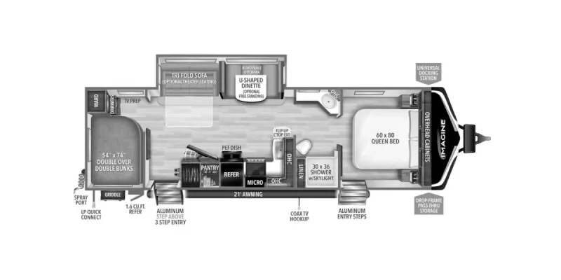 2023 GRAND DESIGN IMAGINE 2910BH Floorplan