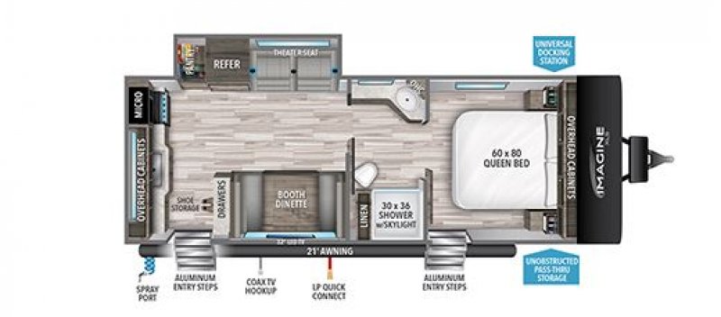 2023 GRAND DESIGN IMAGINE XLS 23LDE Floorplan