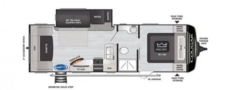 2023 KEYSTONE COUGAR 25RDSW Floorplan