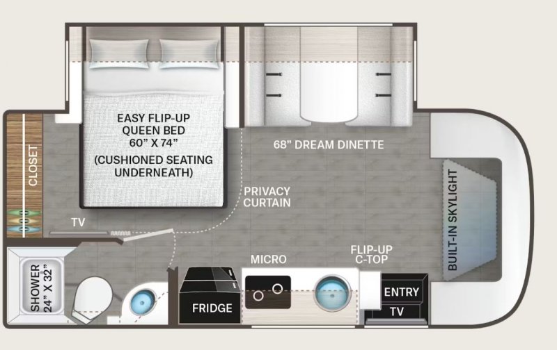 2023 THOR GEMINI 23TW Floorplan