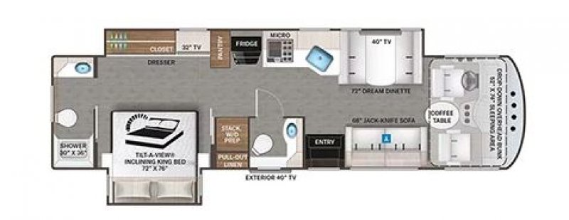 2023 THOR MIRAMAR 34.7 Floorplan