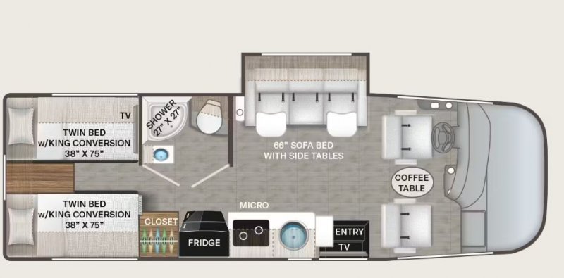 2023 THOR MOTOR COACH VEGAS 24.1 Floorplan