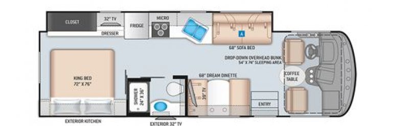 2023 THOR MOTOR COACH WINDSPORT 29M Floorplan