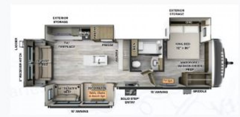 2024 FOREST RIVER ROCKWOOD 8337RL Floorplan