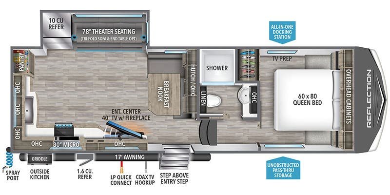2024 GRAND DESIGN REFLECTION 150 270BN Floorplan