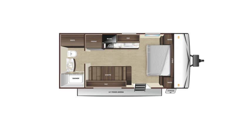 2024 HIGHLAND RIDGE RV OPEN RANGE 182RB Floorplan