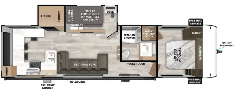 2024 FOREST RIVER SALEM 29VIEW Floorplan