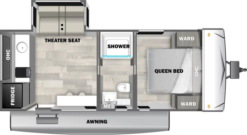 2025 FOREST RIVER WILDWOOD FSX 164RDSK Floorplan
