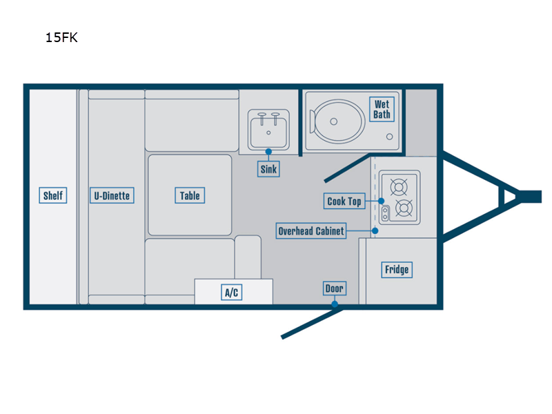 2025 BONTRAGER OUTDOORS LLC BUSHWACKER 15FK Floorplan