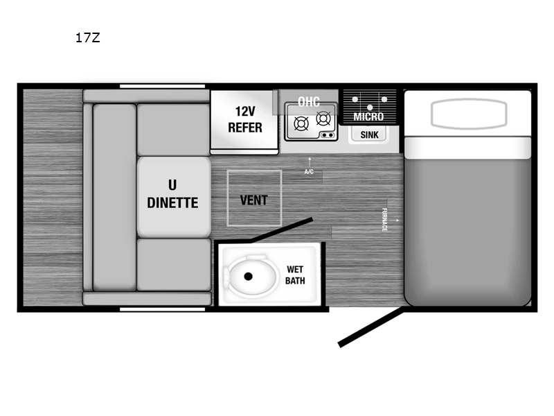 2025 BONTRAGER OUTDOORS LLC ARMOR LT 17 LTZ Floorplan