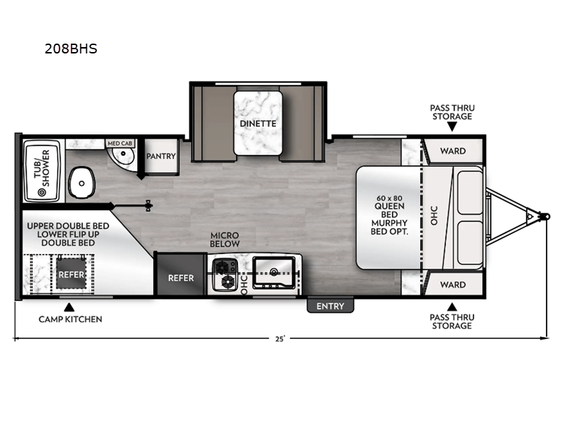 2025 COACHMEN APEX NANO 208BH Floorplan