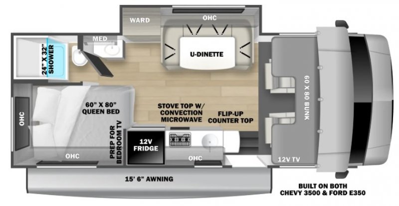 2025 FOREST RIVER SUNSEEKER 2150LE Floorplan