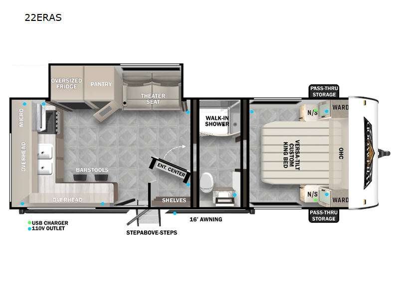 2025 FOREST RIVER WILDWOOD 22ERAS Floorplan