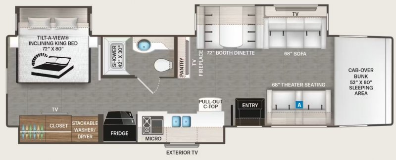 2025 THOR MOTOR COACH INCEPTION 38FX Floorplan