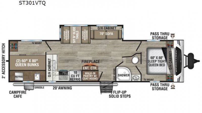2025 VENTURE SPORTTREK 301VTQ Floorplan