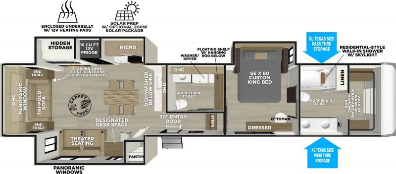 2026 FOREST RIVER SALEM 380WDR Floorplan